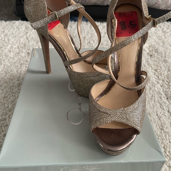 Jessica Simpson sparkling mesh champagne gold - Picture 6 of 10